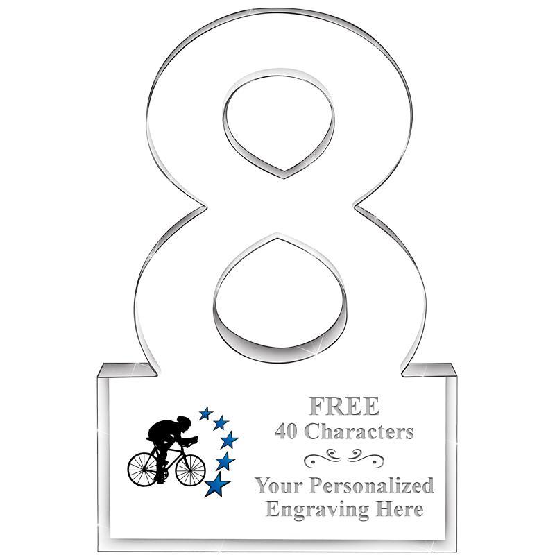 6" 8 YEARS OF SERVICE ACRYLIC