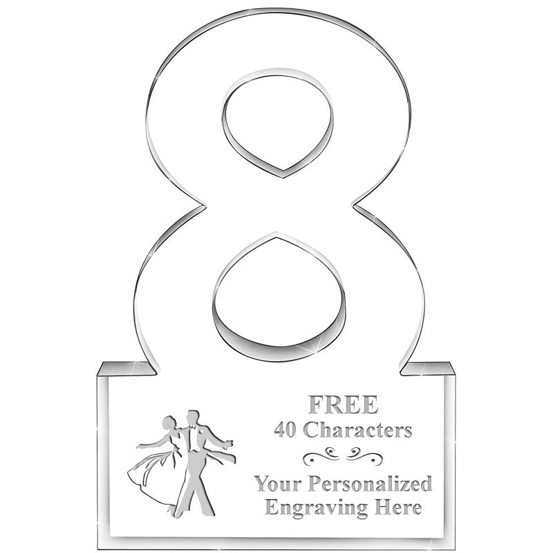 6" 8 YEARS OF SERVICE ACRYLIC