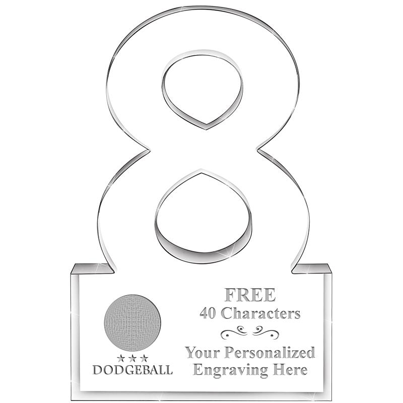 6" 8 YEARS OF SERVICE ACRYLIC