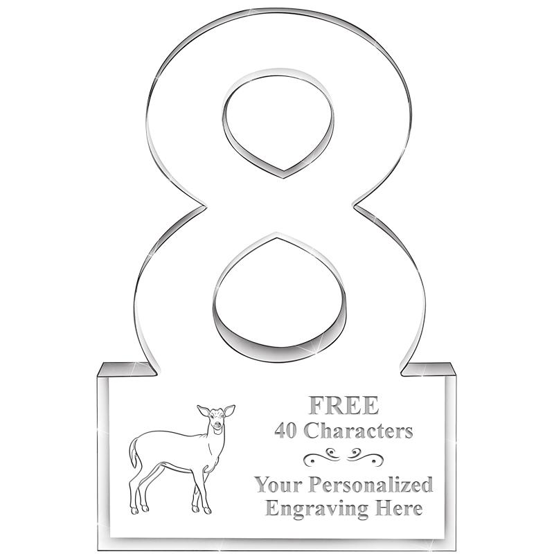 6" 8 YEARS OF SERVICE ACRYLIC