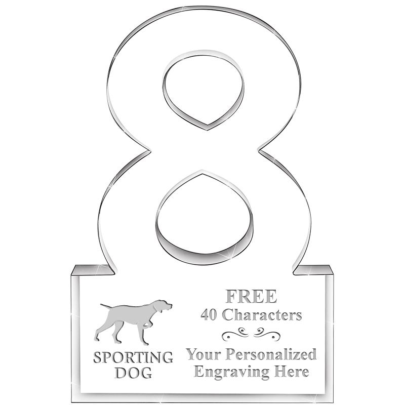 6" 8 YEARS OF SERVICE ACRYLIC