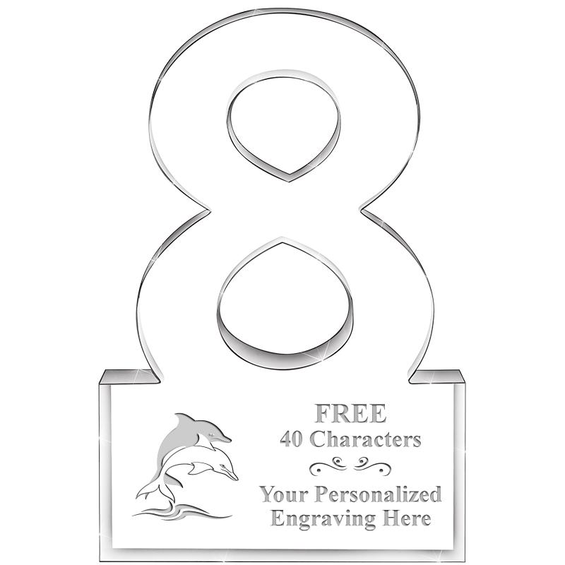 6" 8 YEARS OF SERVICE ACRYLIC