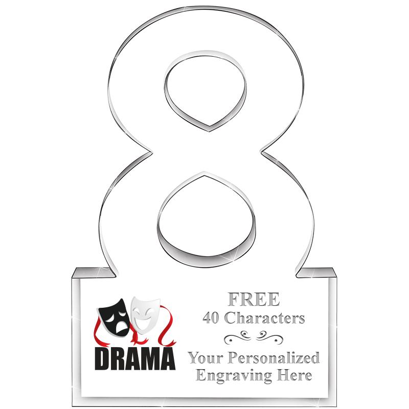 6" 8 YEARS OF SERVICE ACRYLIC