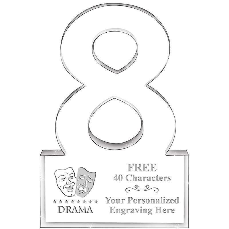 6" 8 YEARS OF SERVICE ACRYLIC