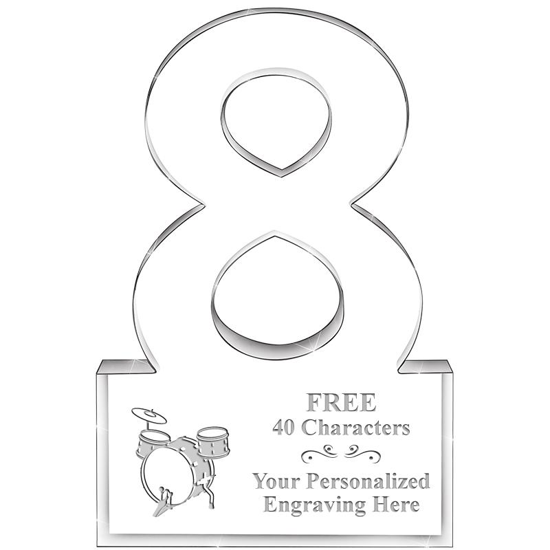 6" 8 YEARS OF SERVICE ACRYLIC