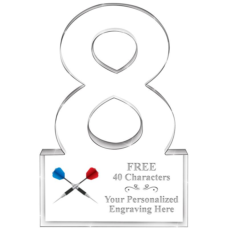 6" 8 YEARS OF SERVICE ACRYLIC