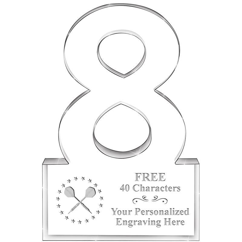 6" 8 YEARS OF SERVICE ACRYLIC