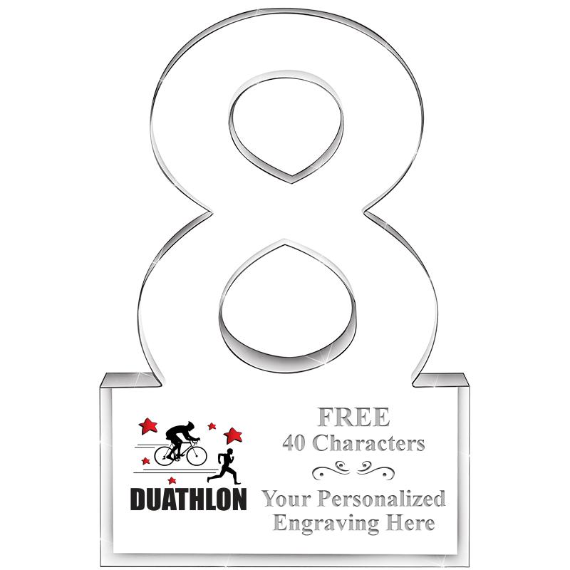 6" 8 YEARS OF SERVICE ACRYLIC