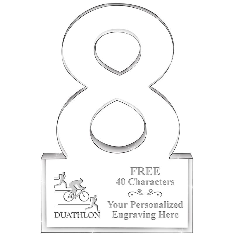 6" 8 YEARS OF SERVICE ACRYLIC