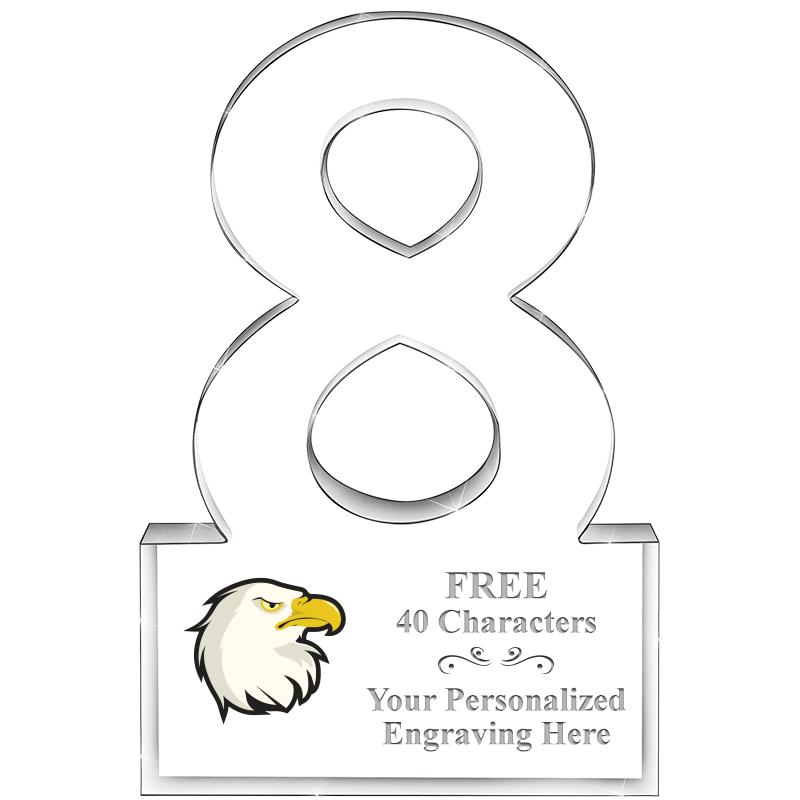 6" 8 YEARS OF SERVICE ACRYLIC