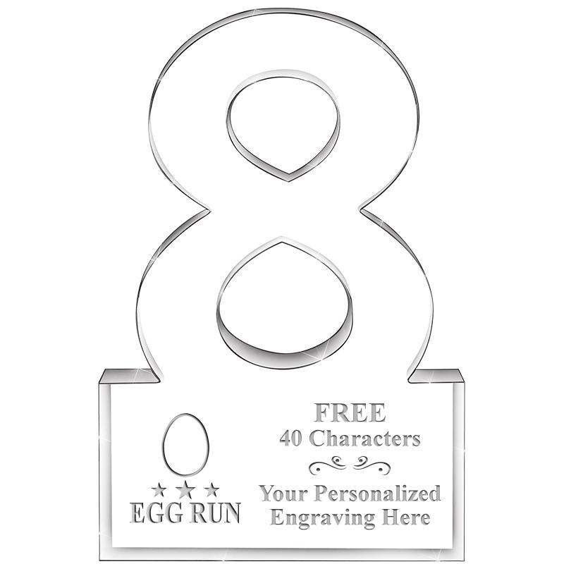 6" 8 YEARS OF SERVICE ACRYLIC