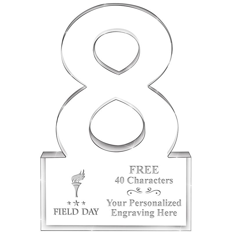 6" 8 YEARS OF SERVICE ACRYLIC