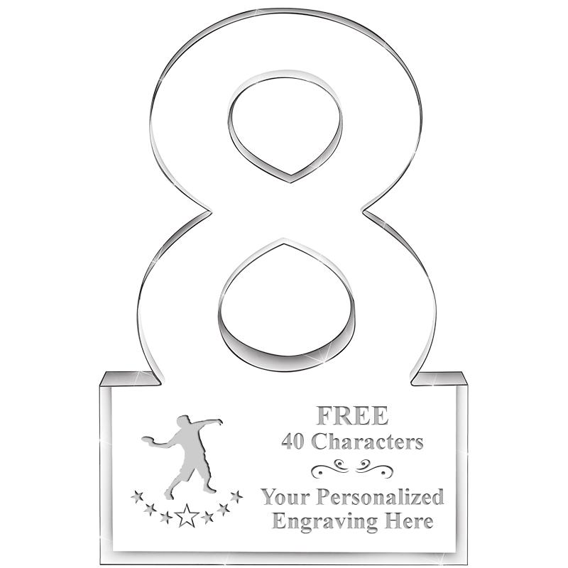 6" 8 YEARS OF SERVICE ACRYLIC