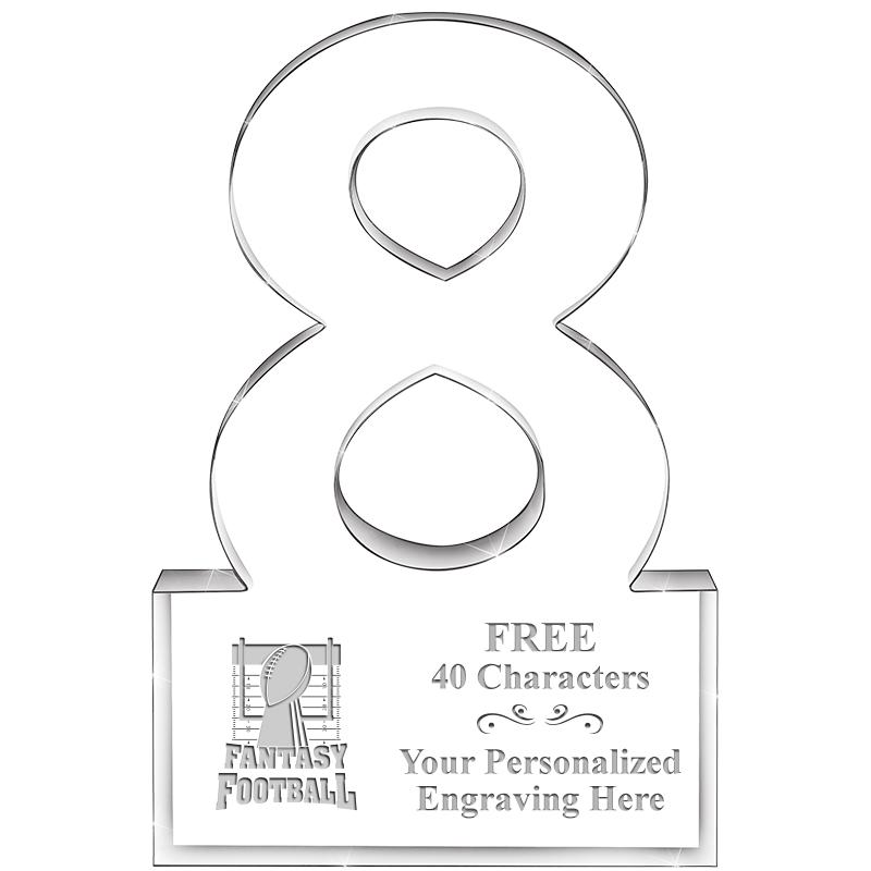 6" 8 YEARS OF SERVICE ACRYLIC