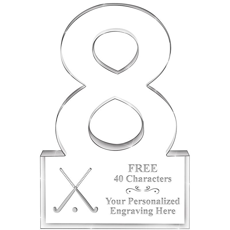 6" 8 YEARS OF SERVICE ACRYLIC