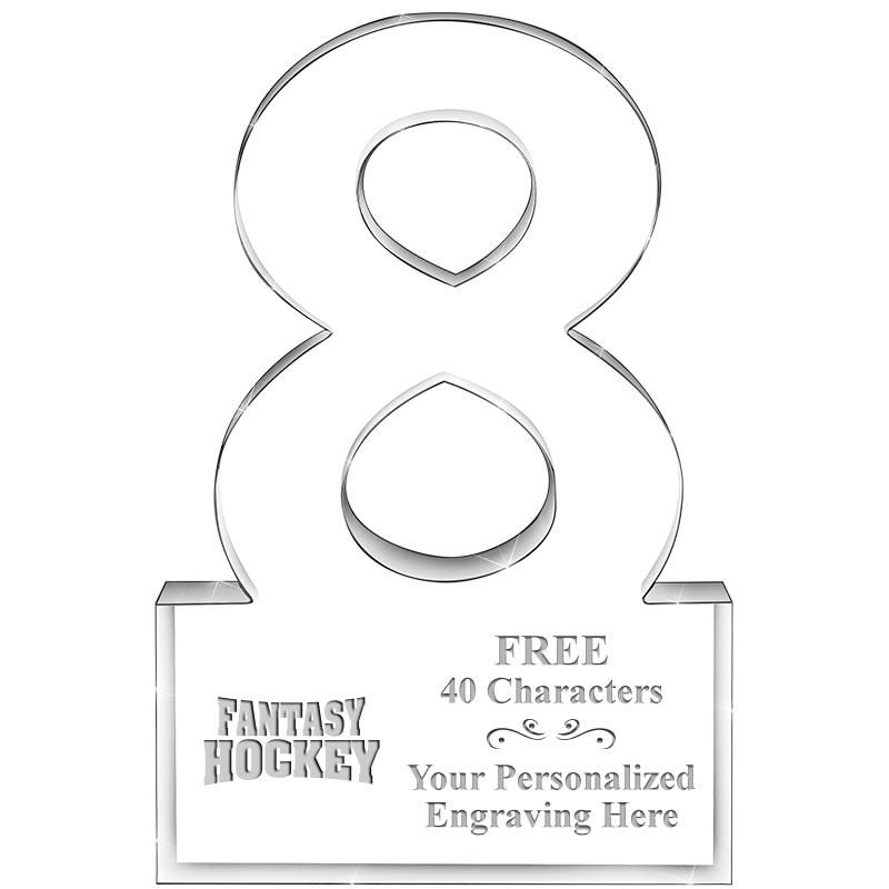 6" 8 YEARS OF SERVICE ACRYLIC