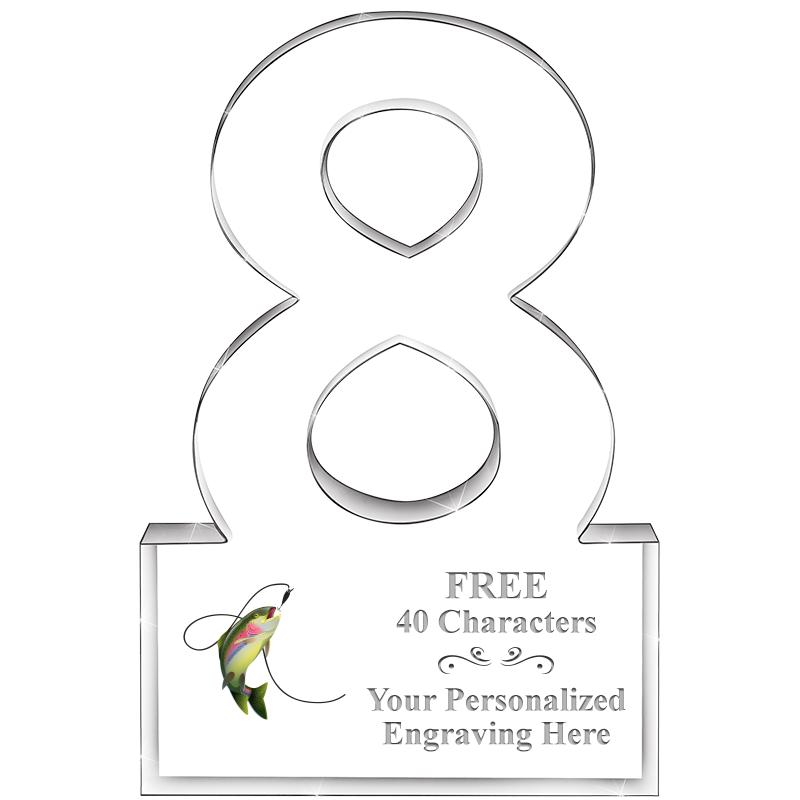 6" 8 YEARS OF SERVICE ACRYLIC