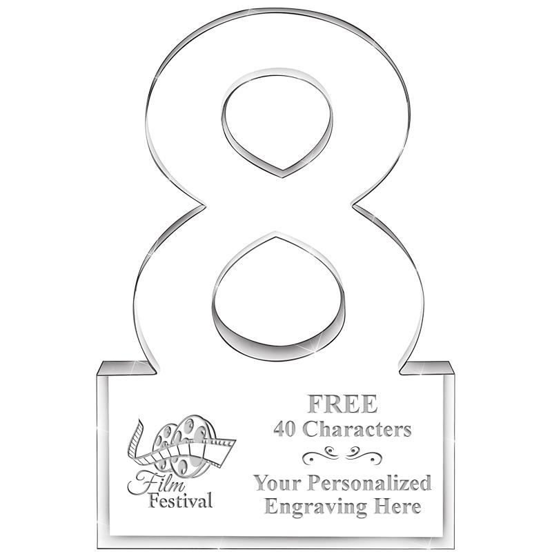 6" 8 YEARS OF SERVICE ACRYLIC