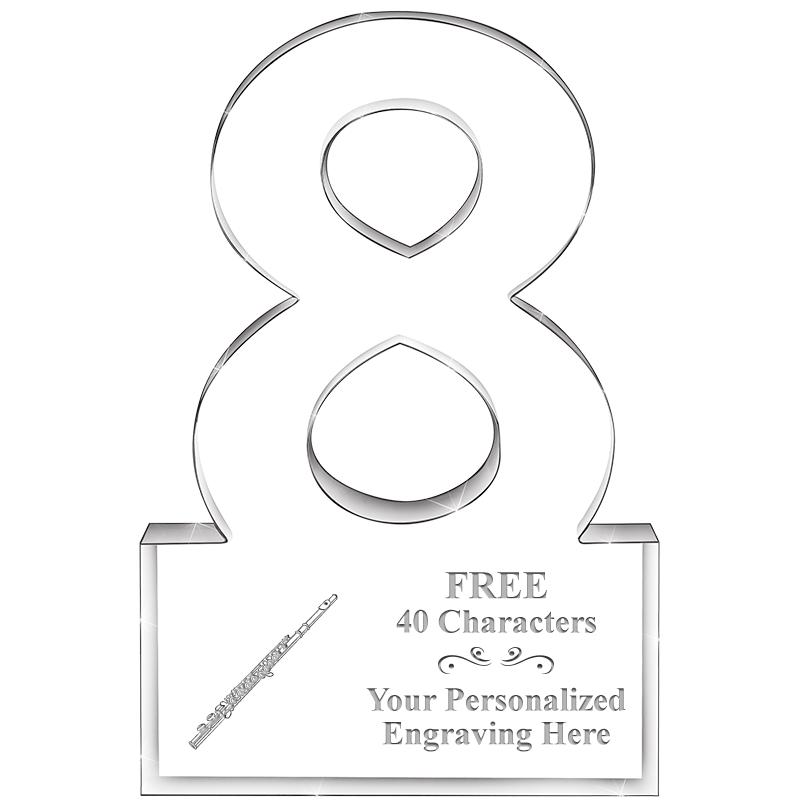 6" 8 YEARS OF SERVICE ACRYLIC