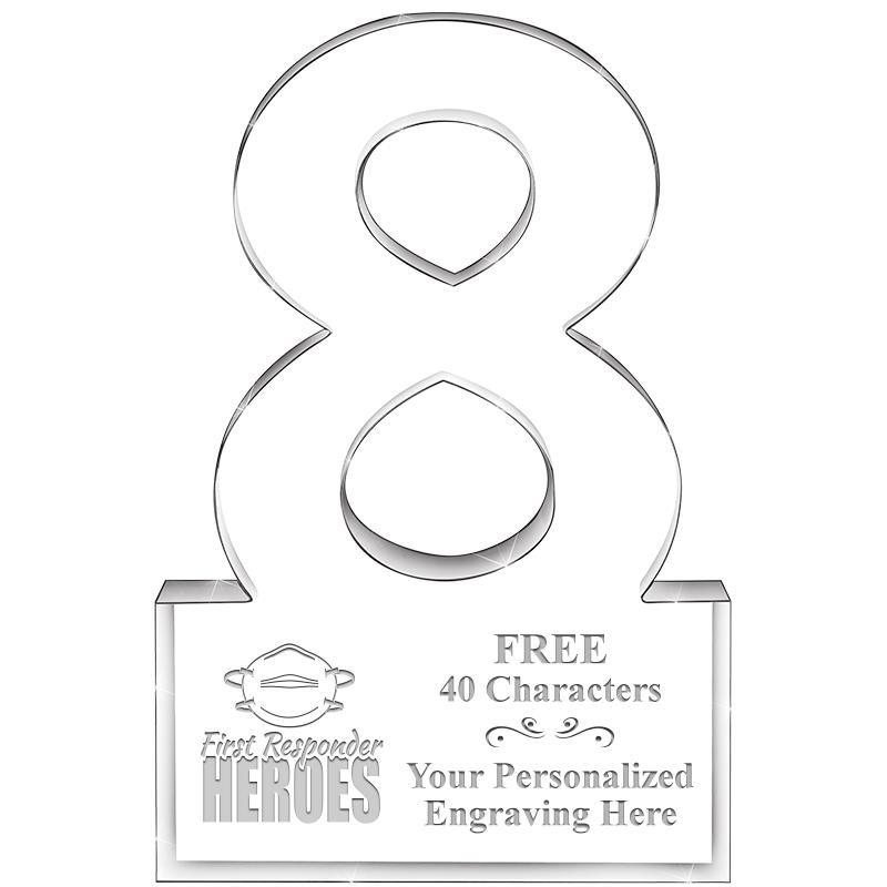 6" 8 YEARS OF SERVICE ACRYLIC