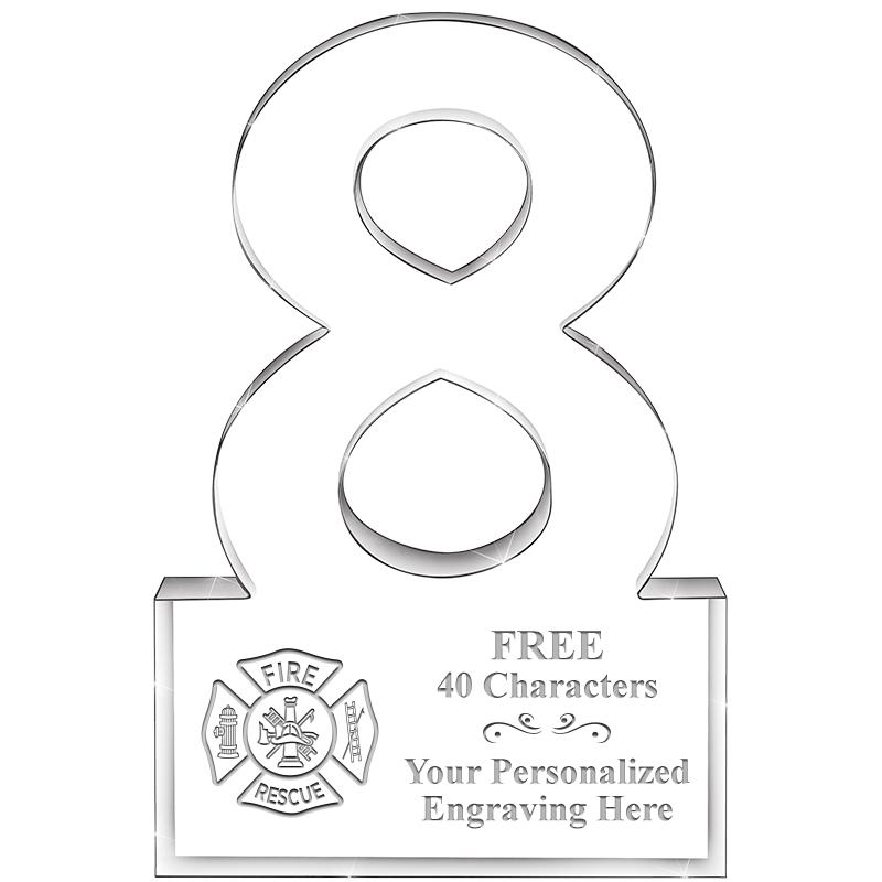 6" 8 YEARS OF SERVICE ACRYLIC