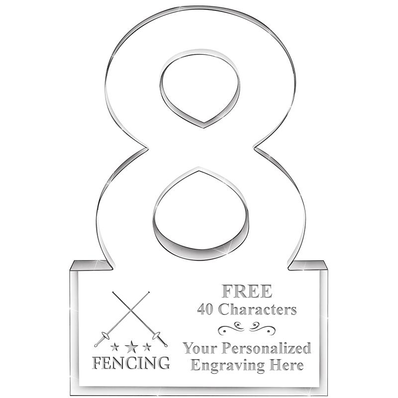 6" 8 YEARS OF SERVICE ACRYLIC