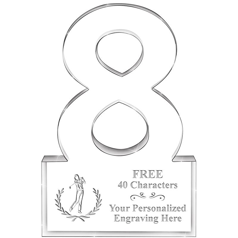 6" 8 YEARS OF SERVICE ACRYLIC