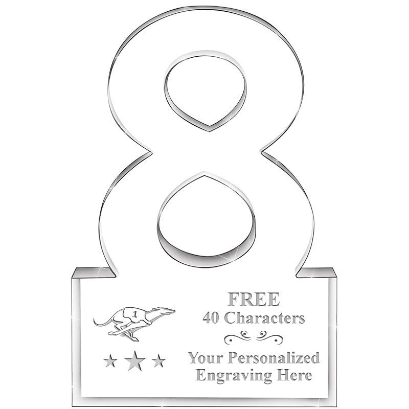 6" 8 YEARS OF SERVICE ACRYLIC
