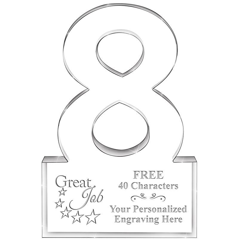 6" 8 YEARS OF SERVICE ACRYLIC