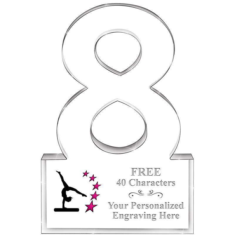 6" 8 YEARS OF SERVICE ACRYLIC