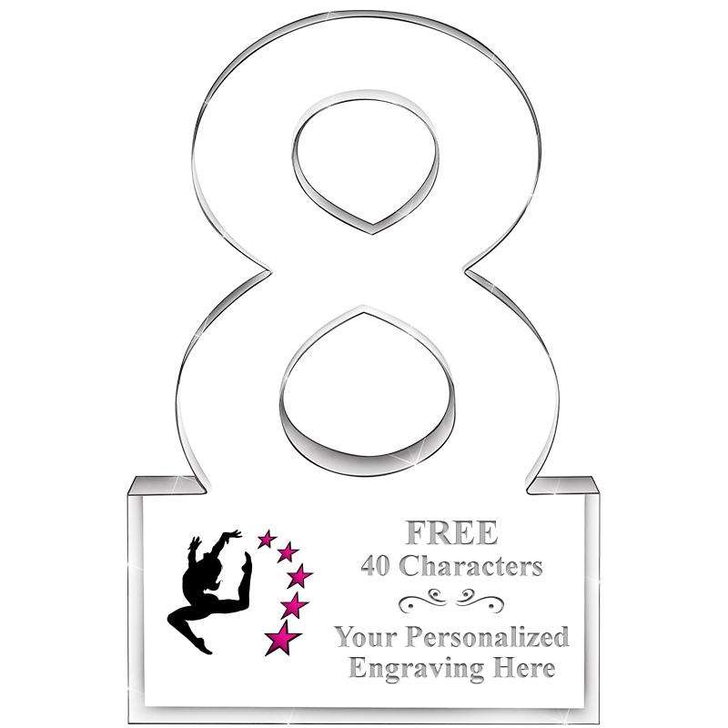 6" 8 YEARS OF SERVICE ACRYLIC