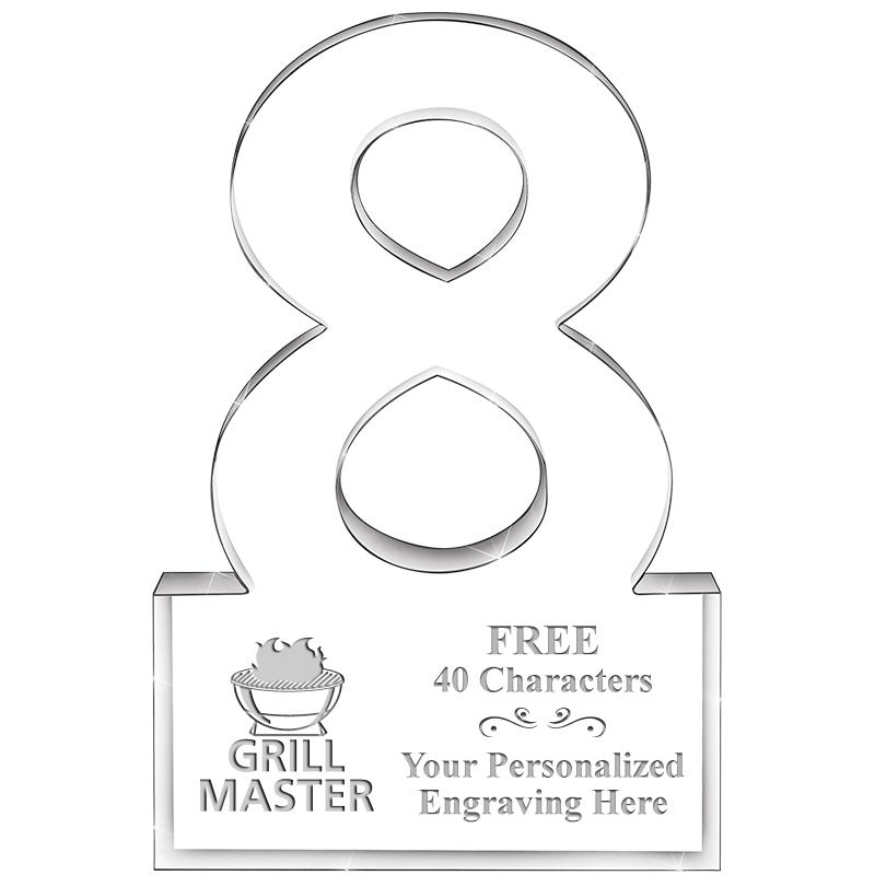 6" 8 YEARS OF SERVICE ACRYLIC