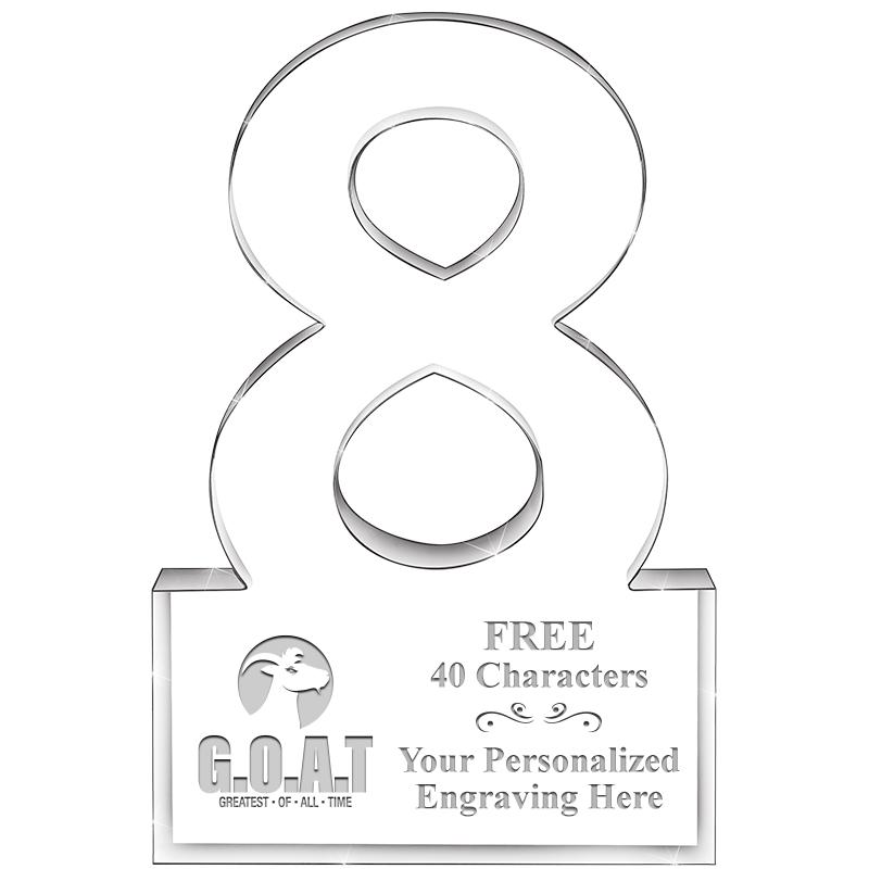 6" 8 YEARS OF SERVICE ACRYLIC