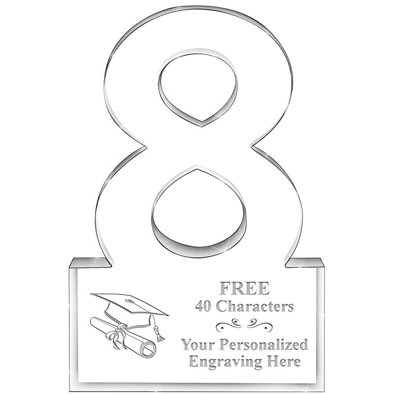 6" 8 YEARS OF SERVICE ACRYLIC