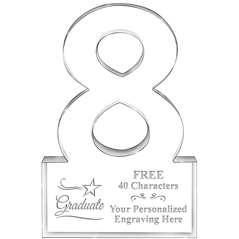 6" 8 YEARS OF SERVICE ACRYLIC