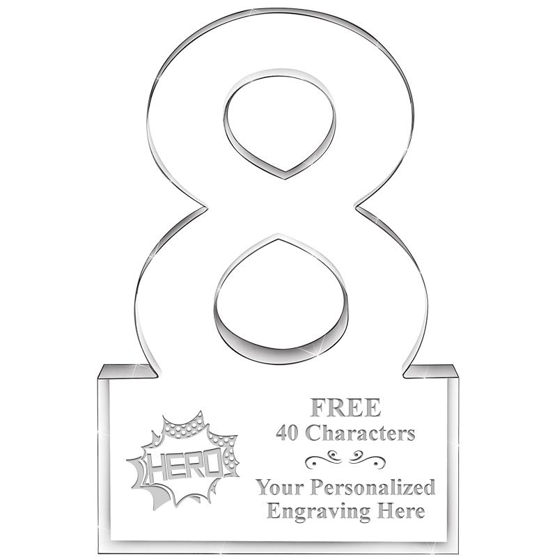 6" 8 YEARS OF SERVICE ACRYLIC