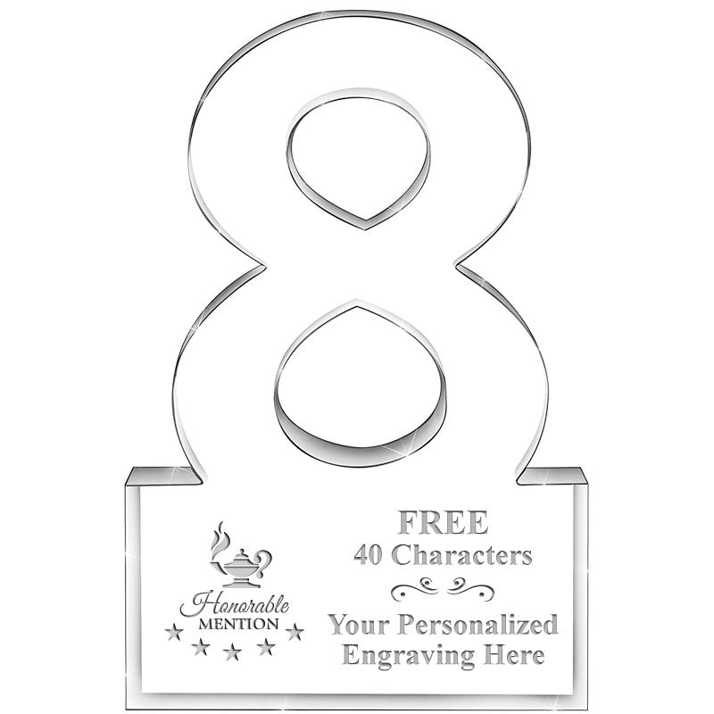 6" 8 YEARS OF SERVICE ACRYLIC