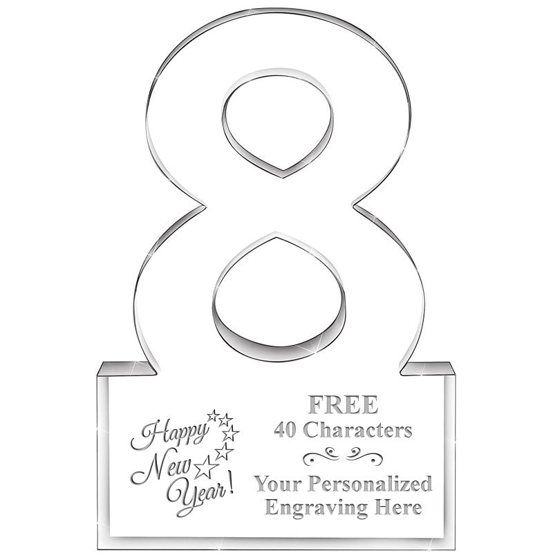 6" 8 YEARS OF SERVICE ACRYLIC