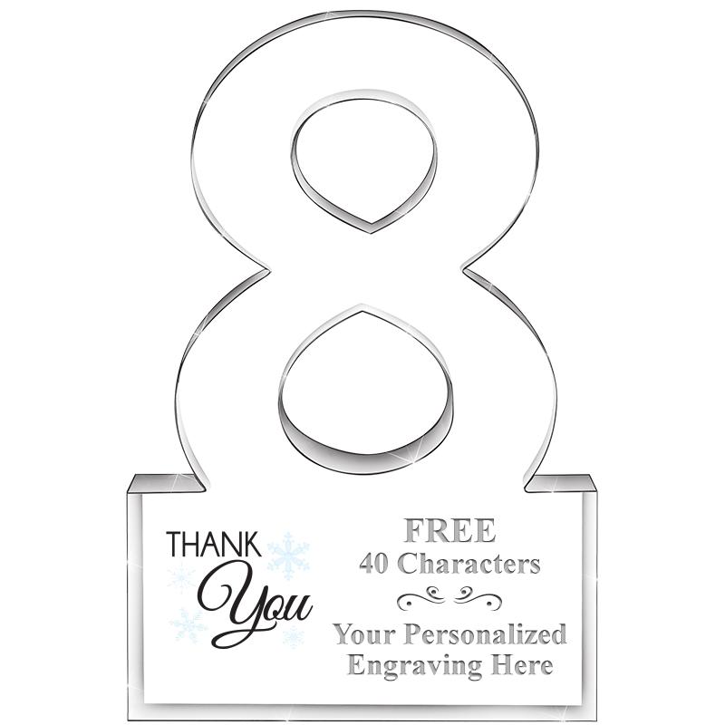 6" 8 YEARS OF SERVICE ACRYLIC