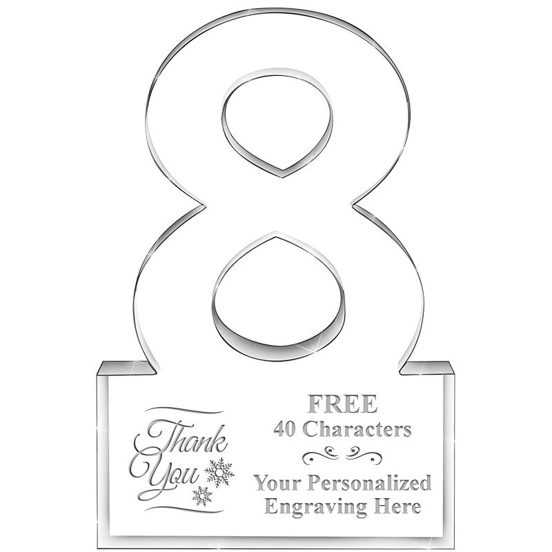 6" 8 YEARS OF SERVICE ACRYLIC