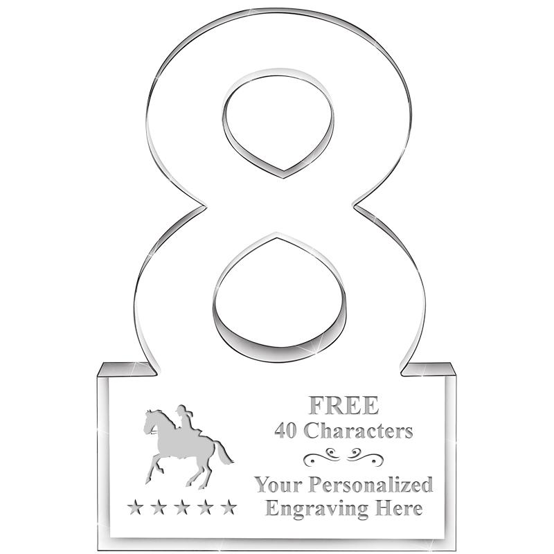 6" 8 YEARS OF SERVICE ACRYLIC