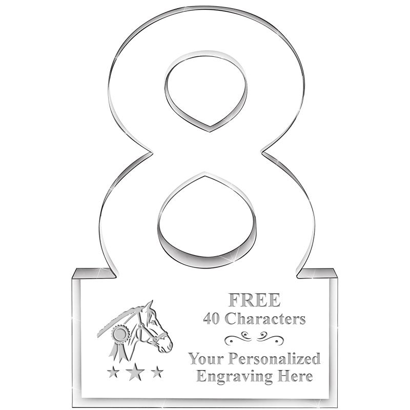 6" 8 YEARS OF SERVICE ACRYLIC