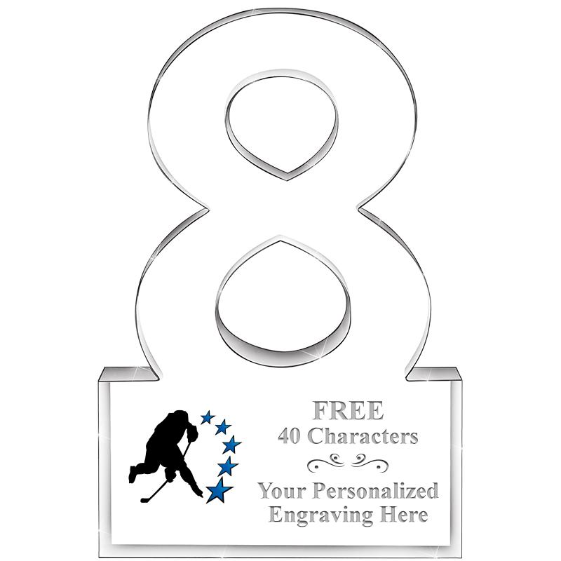 6" 8 YEARS OF SERVICE ACRYLIC