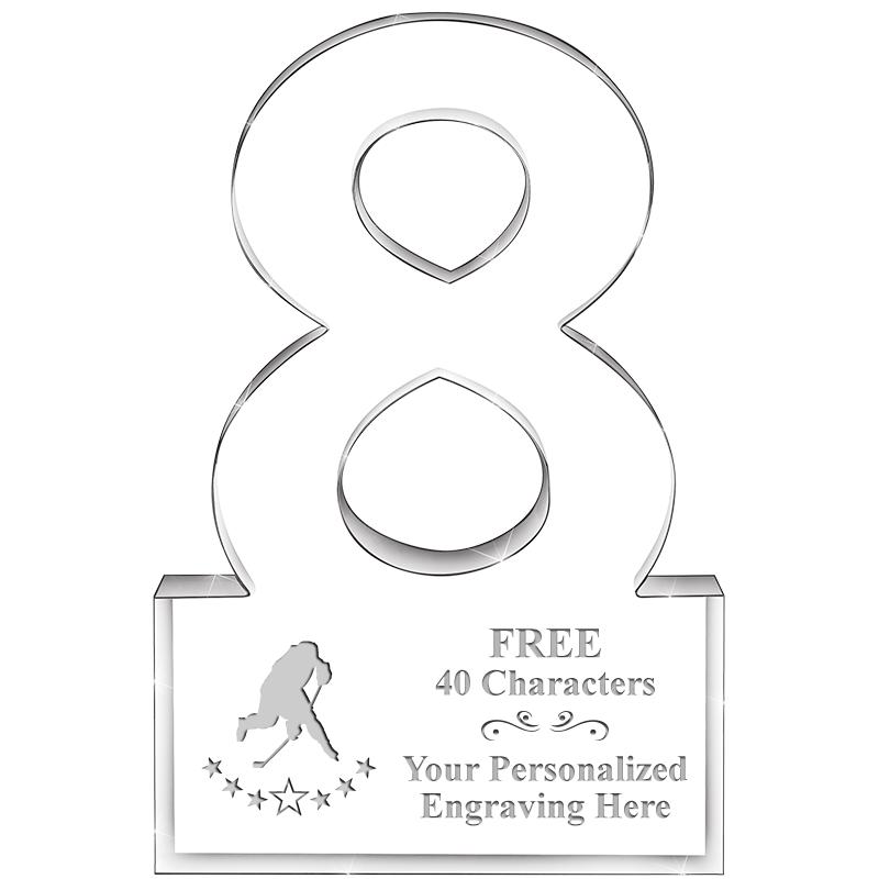 6" 8 YEARS OF SERVICE ACRYLIC