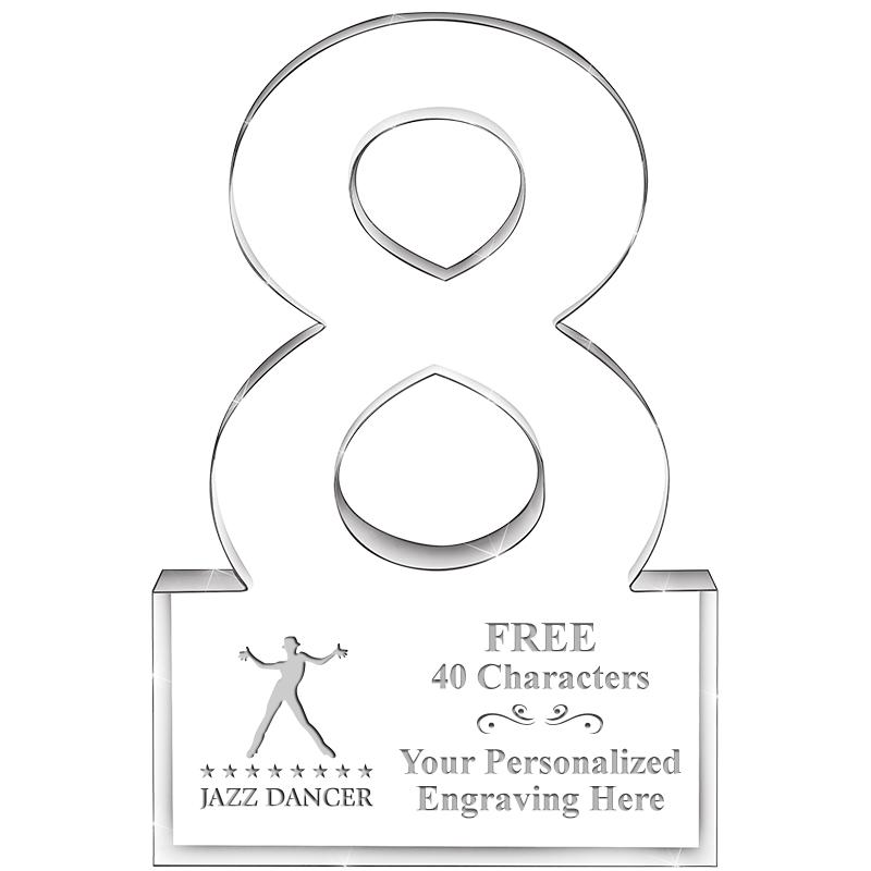 6" 8 YEARS OF SERVICE ACRYLIC