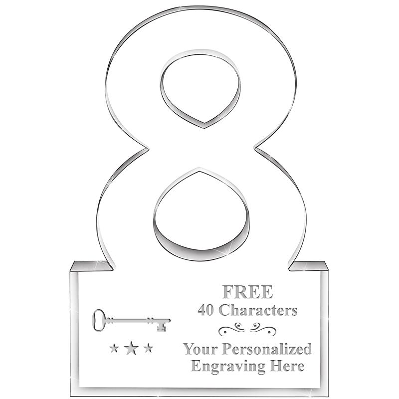 6" 8 YEARS OF SERVICE ACRYLIC