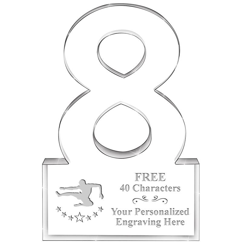 6" 8 YEARS OF SERVICE ACRYLIC