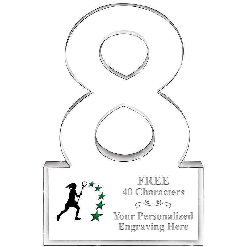 6" 8 YEARS OF SERVICE ACRYLIC