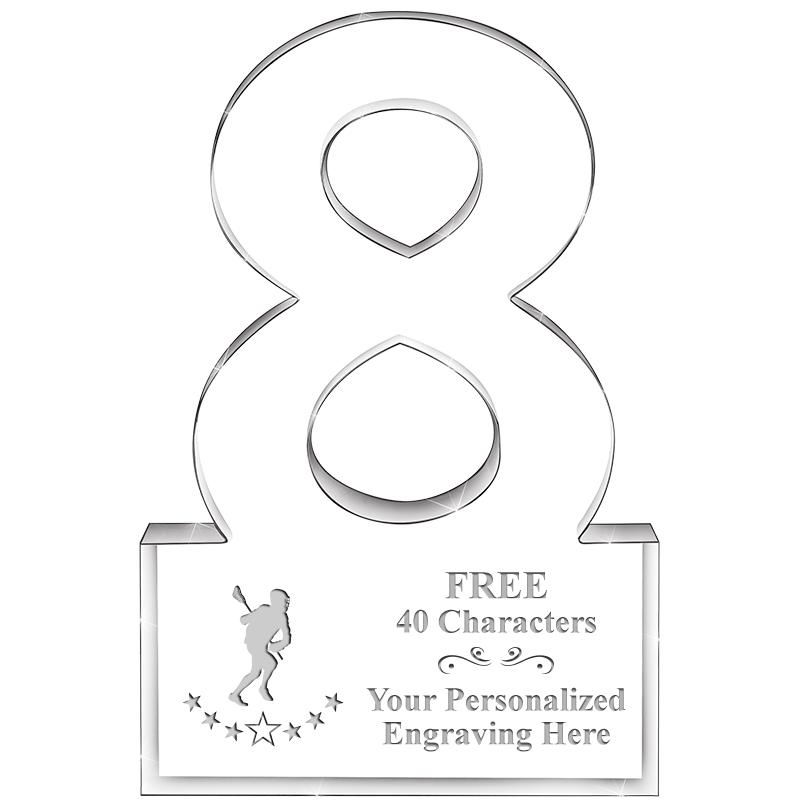 6" 8 YEARS OF SERVICE ACRYLIC