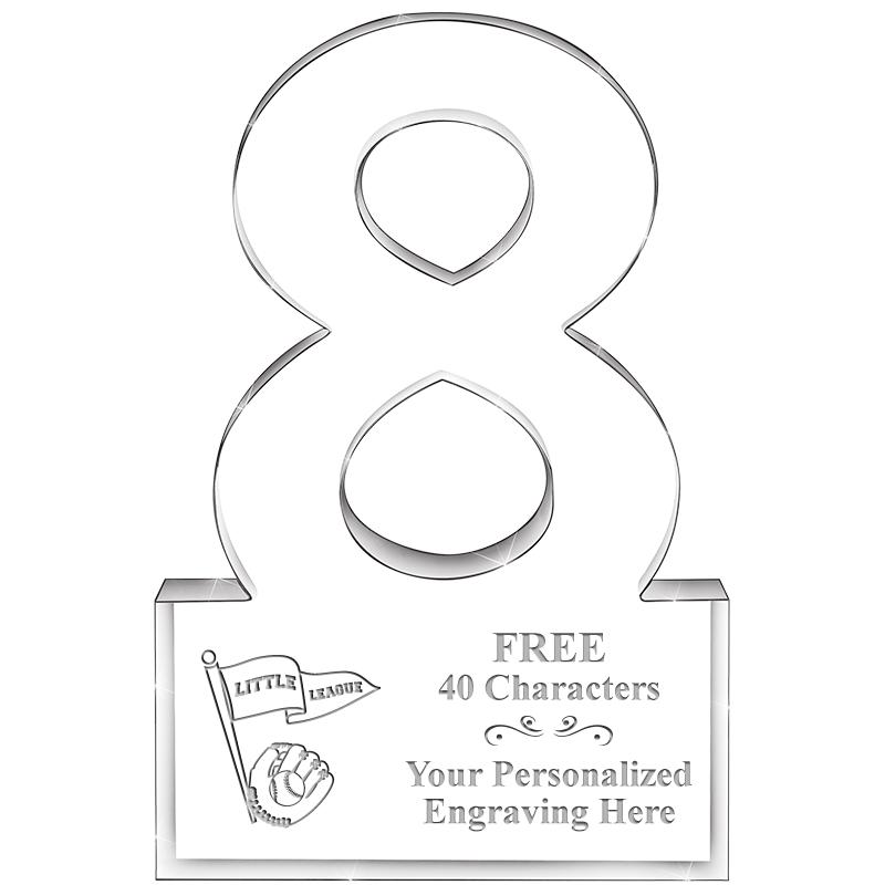 6" 8 YEARS OF SERVICE ACRYLIC